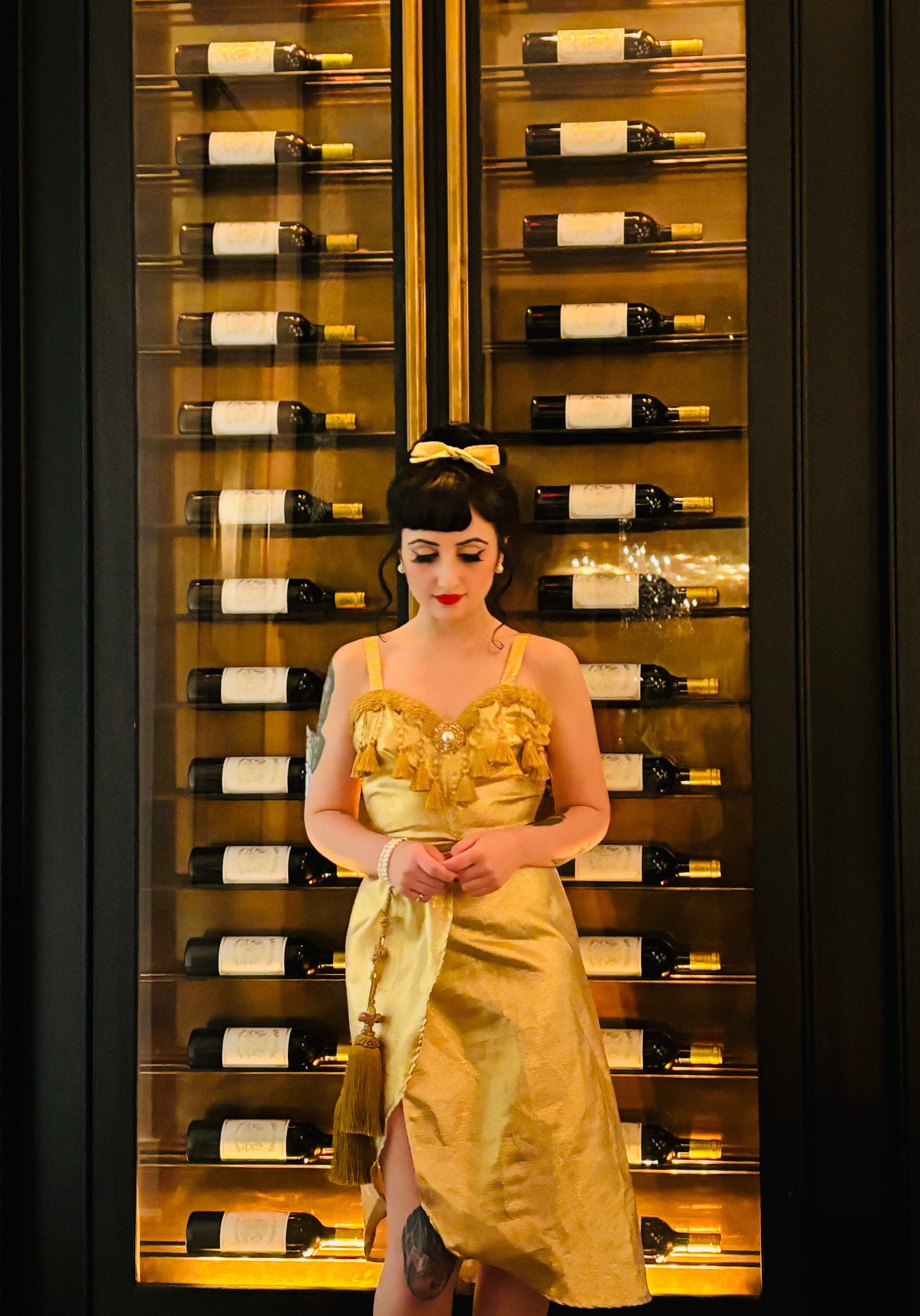 Gold Vintage Bombshell New Year's Dress