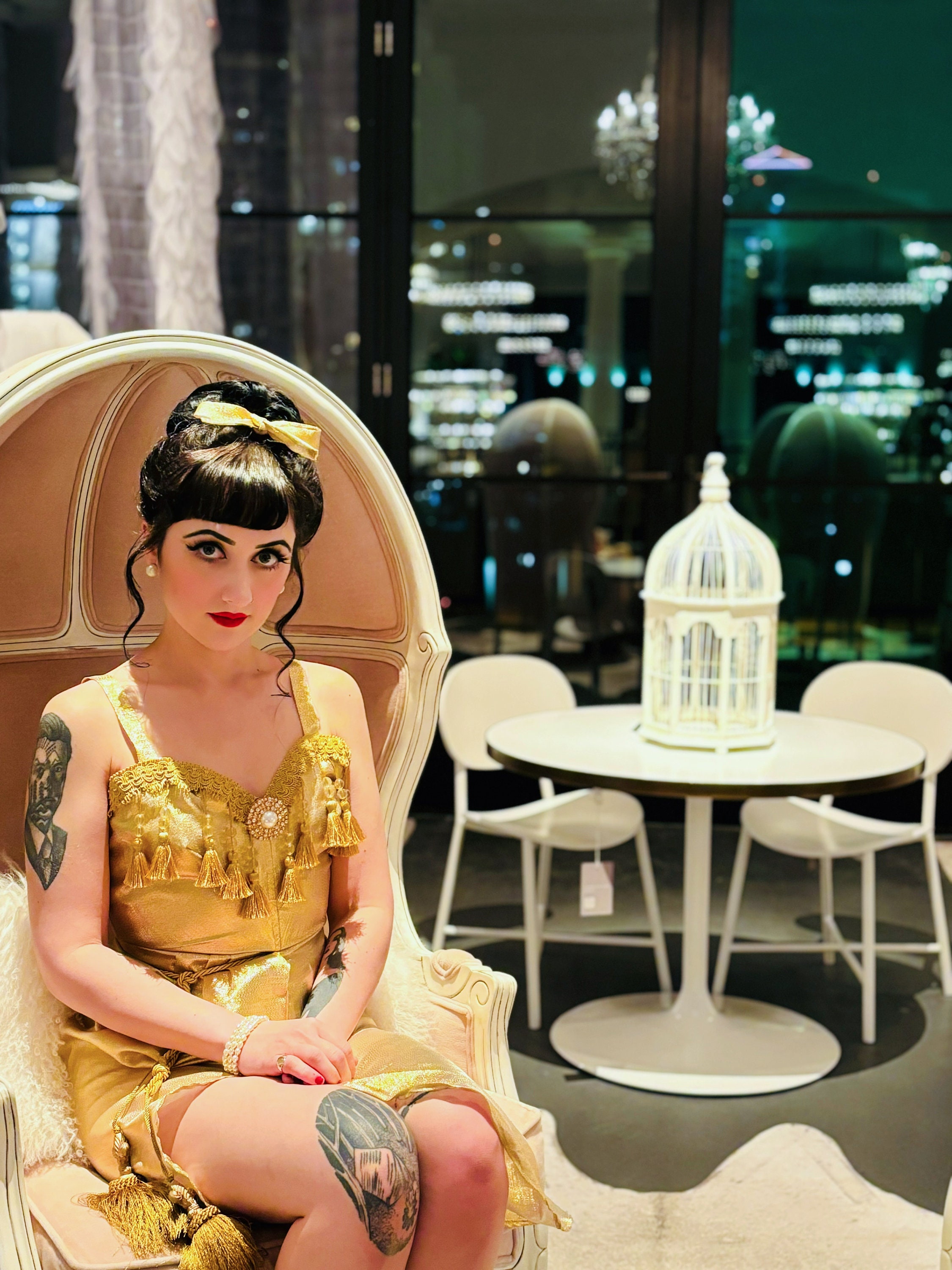 Gold Vintage Bombshell New Year's Dress