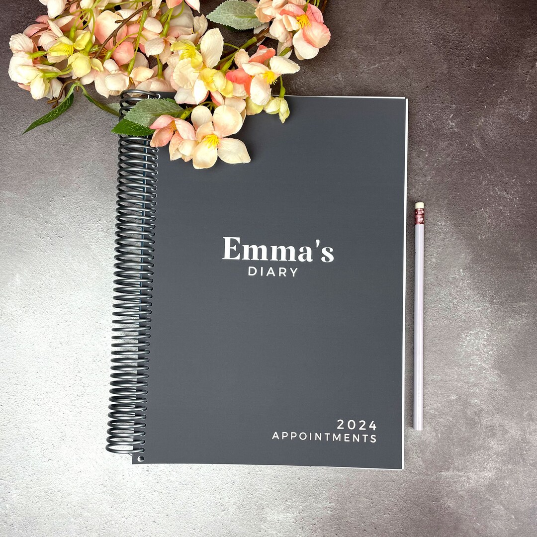 2024, A4, Appointment Diary, Day per Page or Order Book NO TIMES, Foil