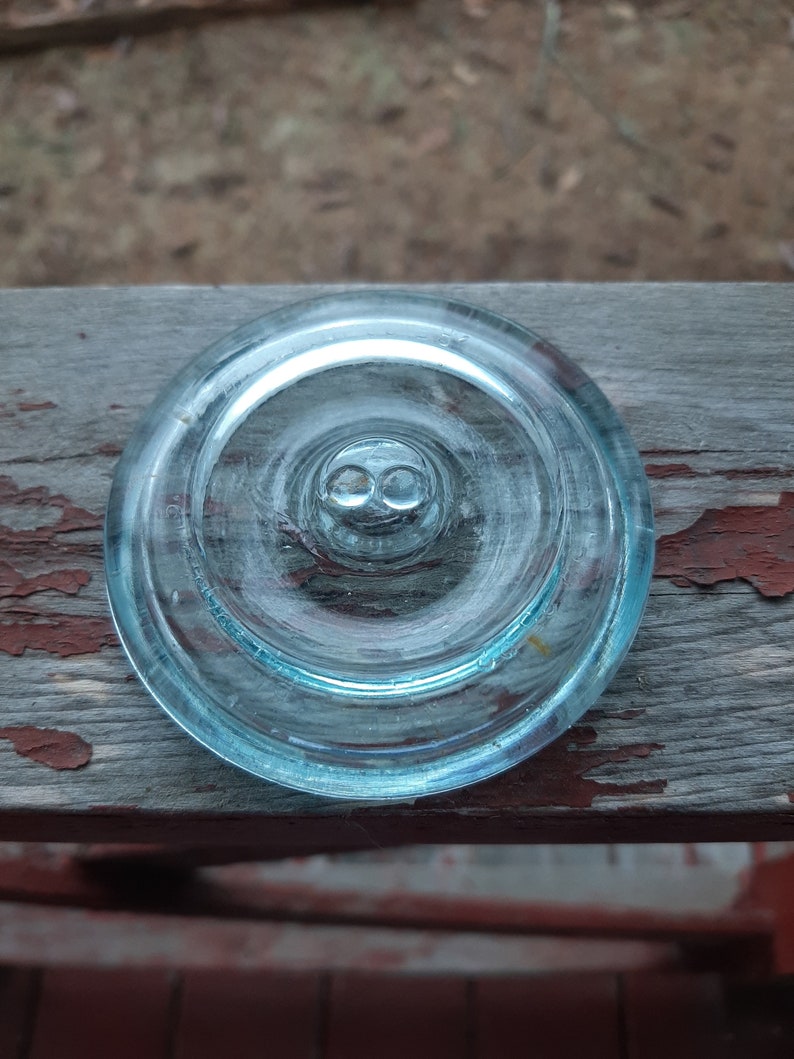 Replacement GLASS LIDS & 1940's Glass Canning Jars, Vintage Lightning, Ball, Atlas. Bail type with glass lids/metal fasteners OR Zinc lid image 10