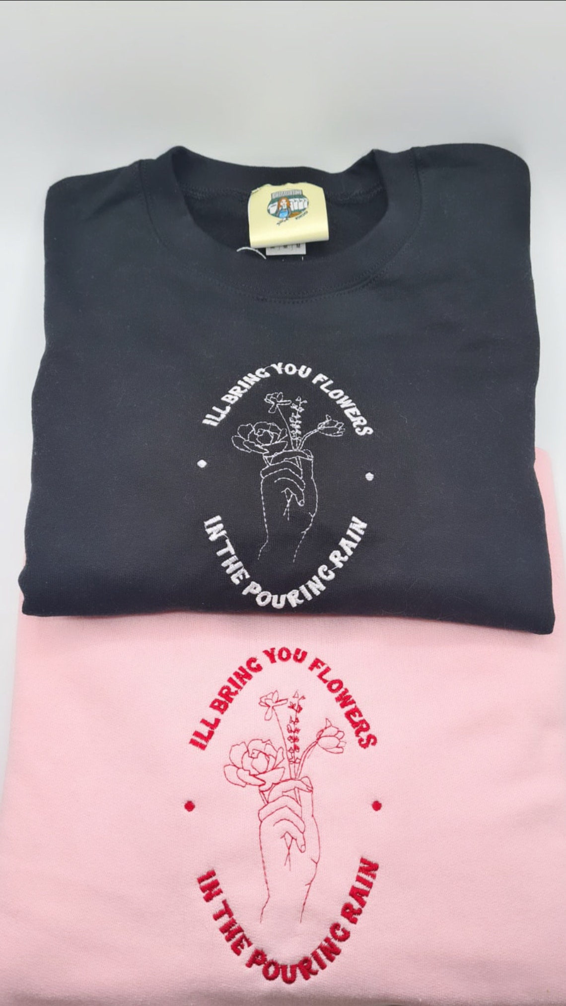 I'll bring you flowers in the pouring rain embroidered Etsy