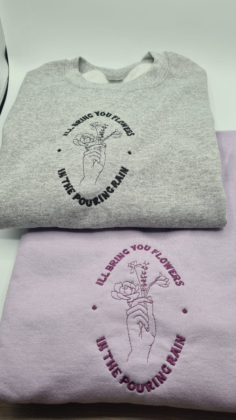 I'll bring you flowers in the pouring rain embroidered Etsy