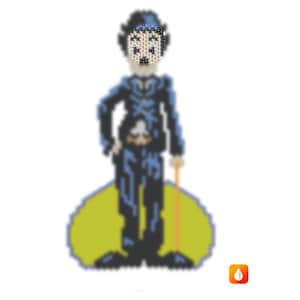 Charlie Chaplin diagram - miyuki beads