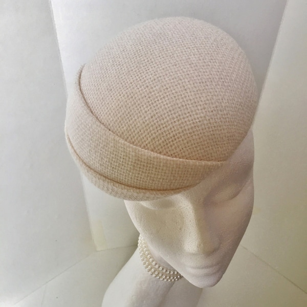 Céleste- Hand blocked Pillbox hat with pleats