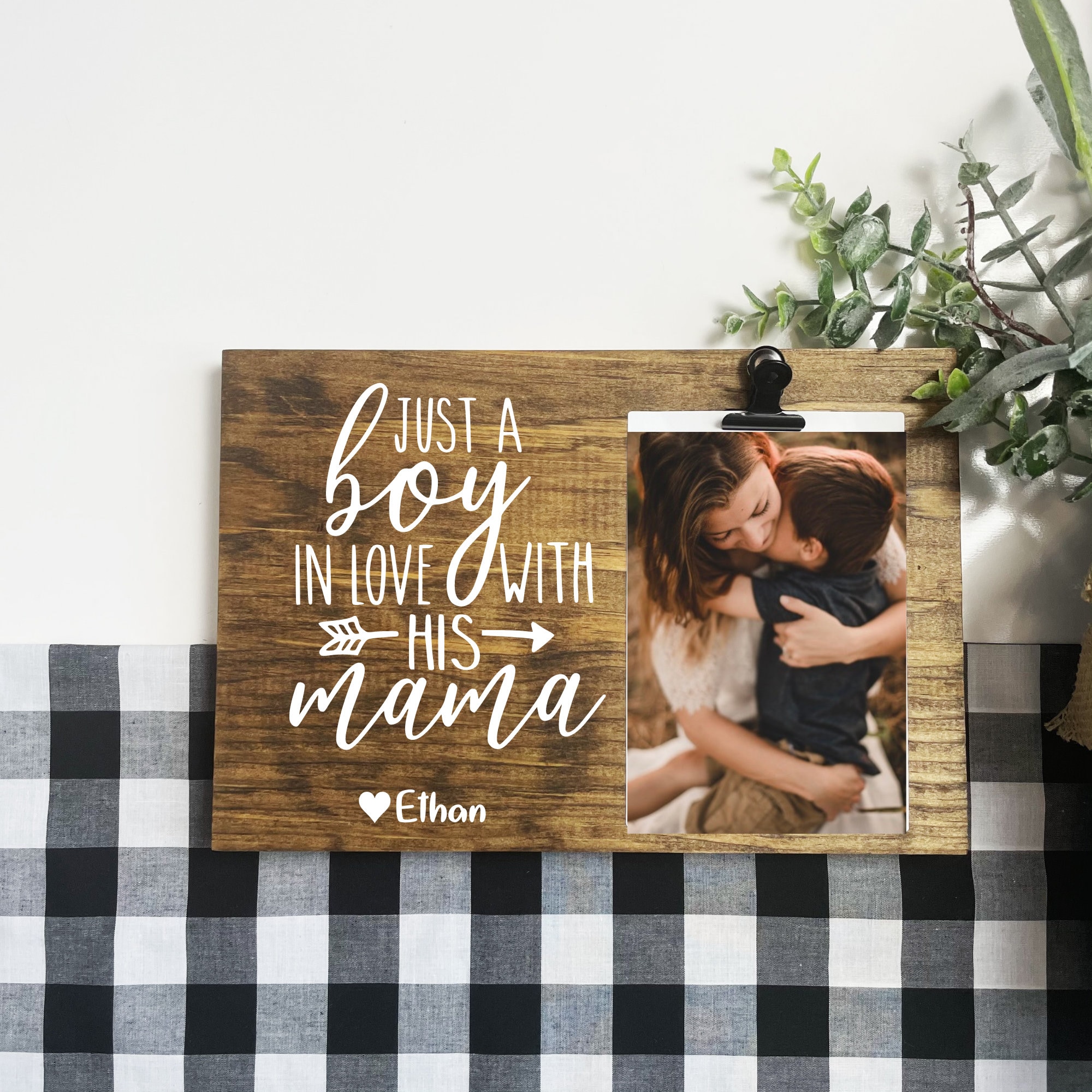Mother's Day Gift From Son Personalized Gift for Wife Mom of Boy Just A