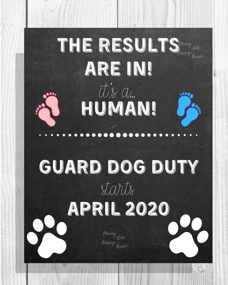 Dog Pregnancy Announcement Sign Dog Baby Announcement | Etsy