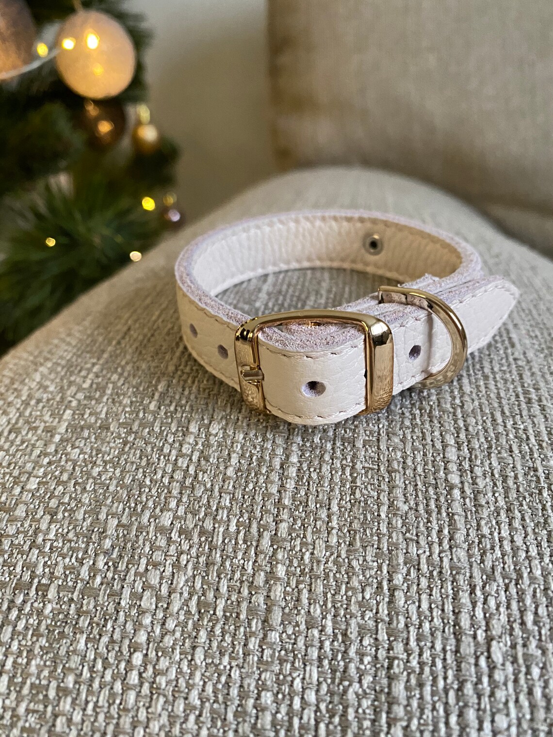 Personalized thin dog collar . Genuine leather. Thin dog Etsy