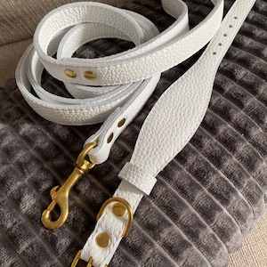 Genuine Italian leather set for puppies and small Italian greyhounds . Wide collar and a leash . For Italian greyhounds and whippets