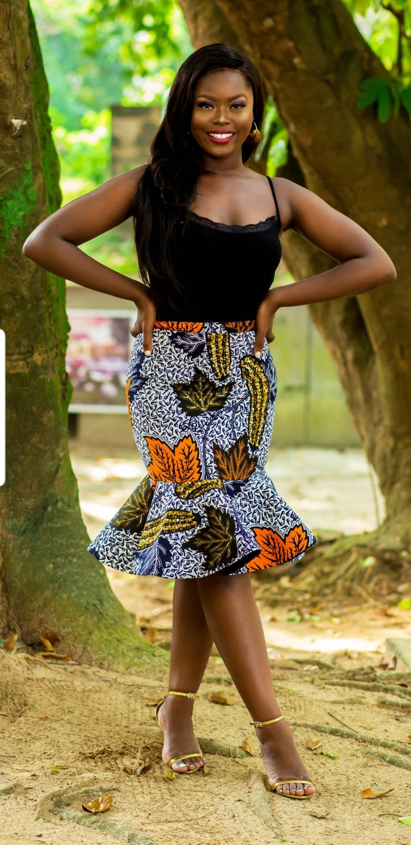 MIDI AFRICAN WOMEN Skirt / High Waist Skirt/ankara Skirt Etsy