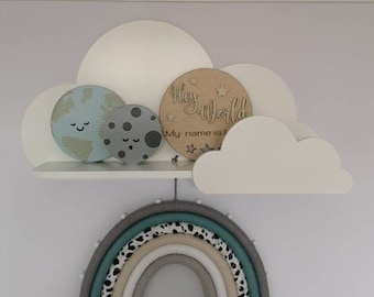 CLOUD WALL SHELF for Nursery / Wooden Floating Shelf / Cloud Shelves / Baby and Kids Room Wall Decor / Nursery Room Decoration / Shelving