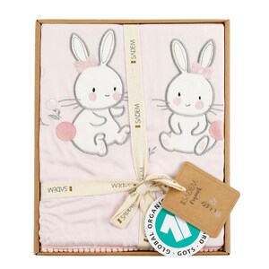 Organic BABY DUVET Cover SET / Baby Bedding Set / %100 Organic Cotton / Duvet Cover, Sheet and Pillowcases 4 pieces / Newborn Gift Set image 7