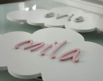 PERSONALIZED CLOUD Wall LIGHT / Nursery Decor / Name Sign Lighting / Children Night light / Newborn Gift / Customized Name / Baby Room Decor