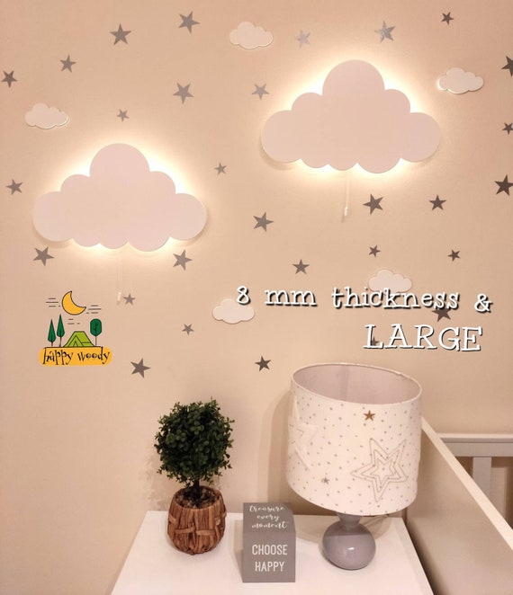 Set of 2 CLOUD LIGHTS large Nursery Lighting Baby Kids Room