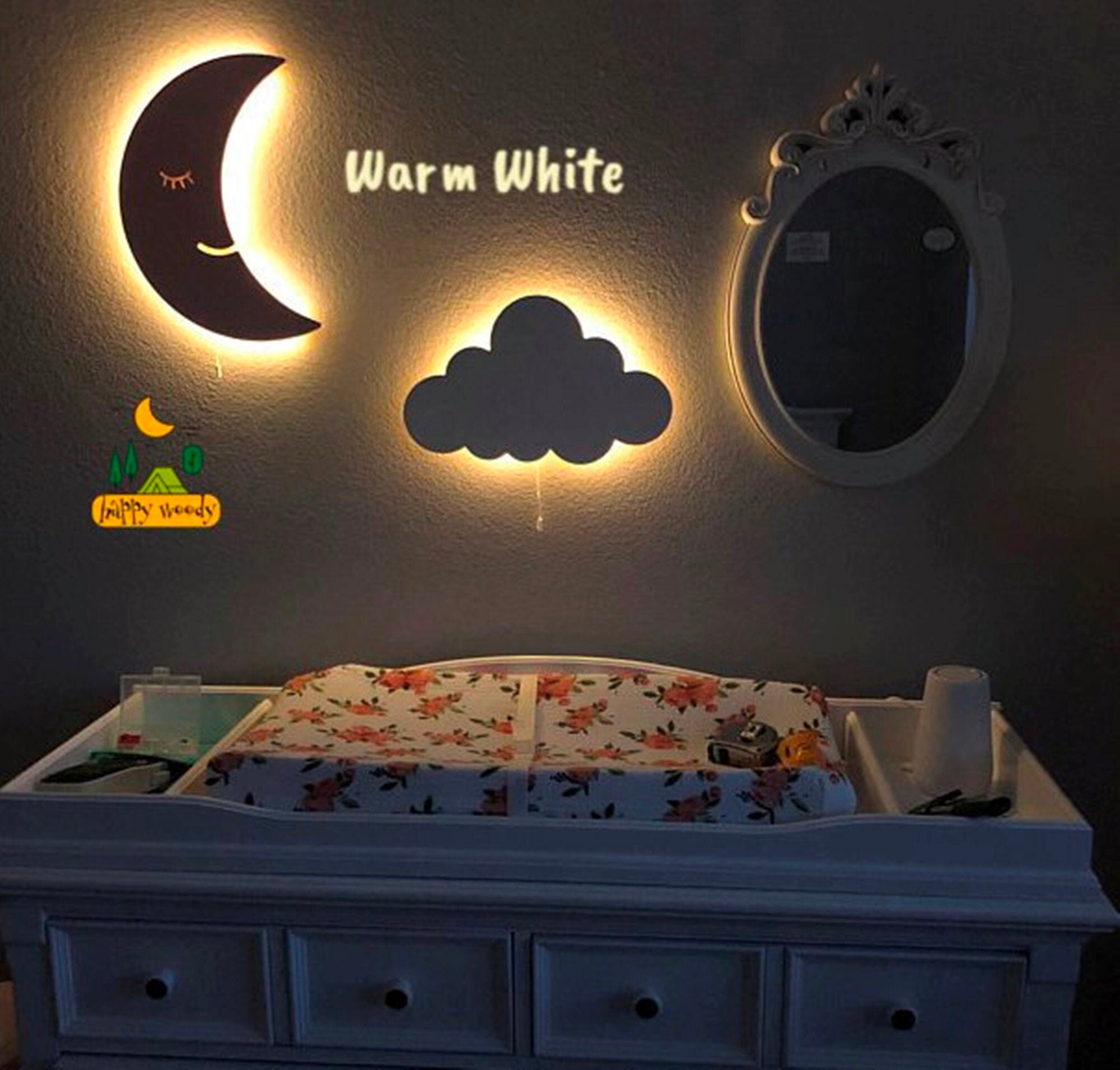Set of 2 NURSERY WALL LIGHT / Nursery Lighting / Night light Etsy