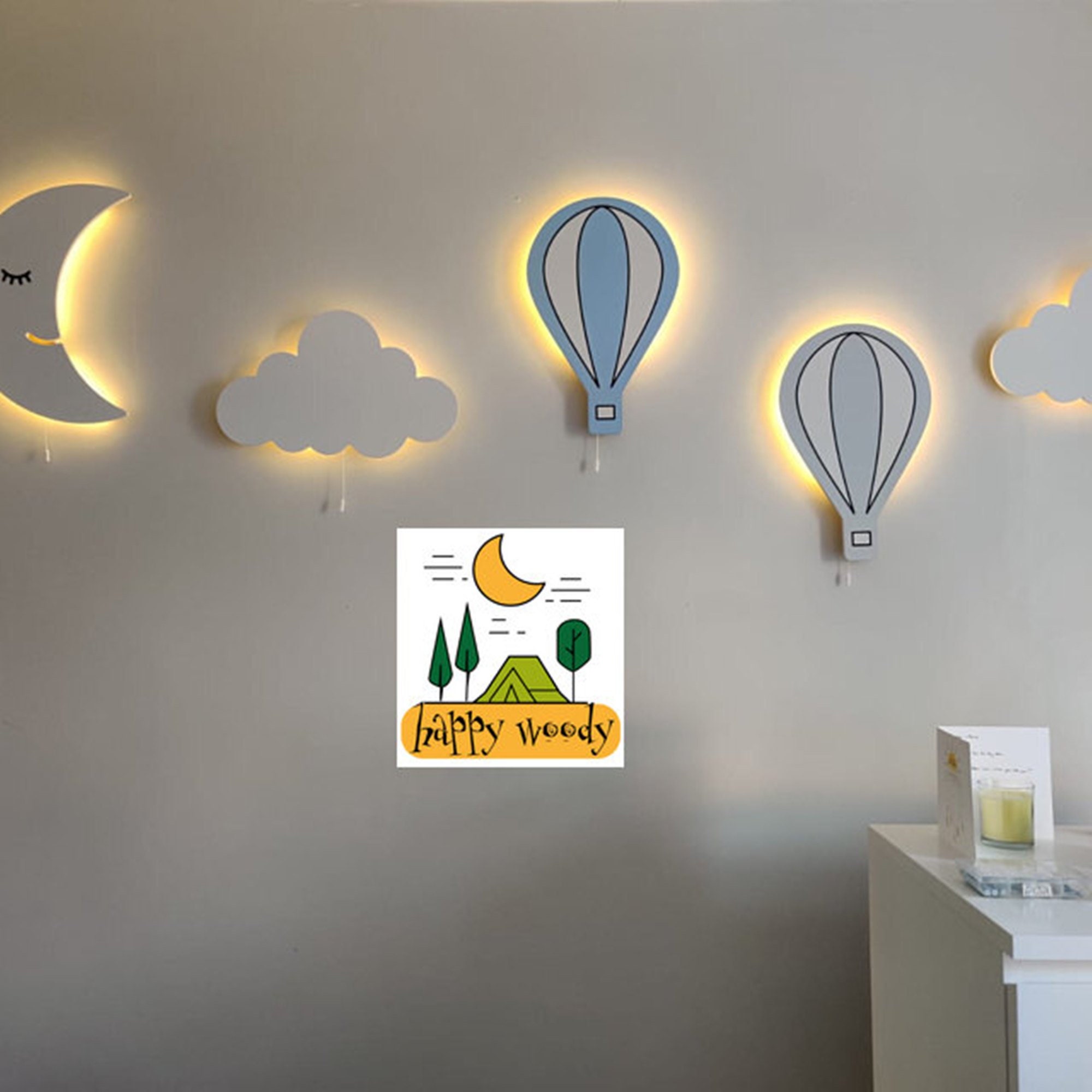 Set of 2 NURSERY WALL LIGHT / Nursery Lighting / Night light Etsy
