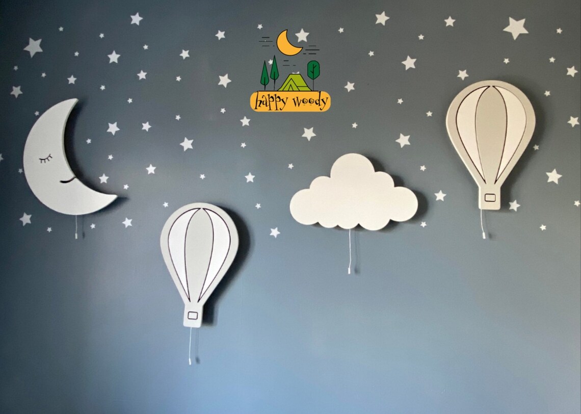 NURSERY NIGHT LIGHT Cloud Lighting Baby Room Wall Light Etsy