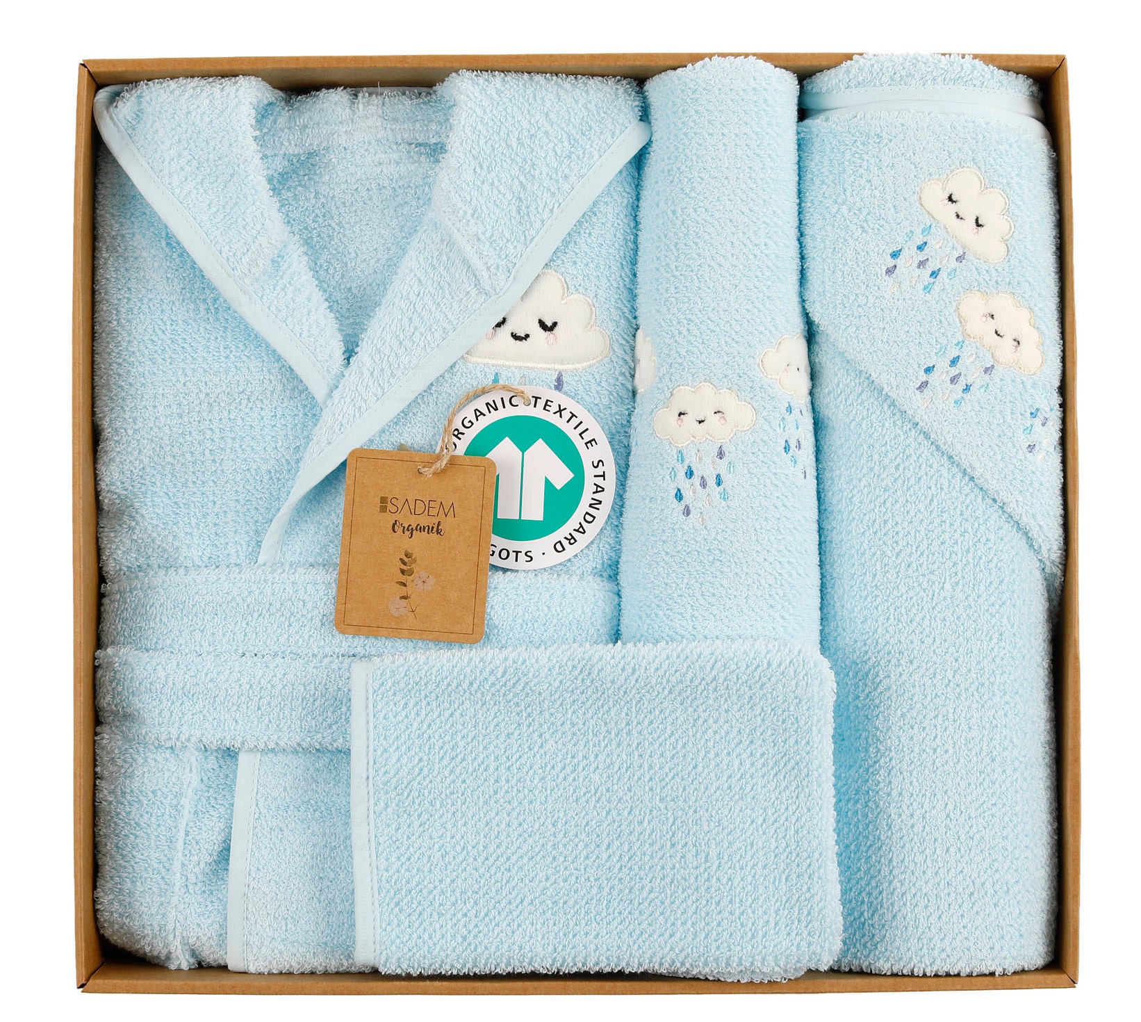 BABY BATHROBE SET 4 pieces / 100 Organic Cotton / Newborn Etsy