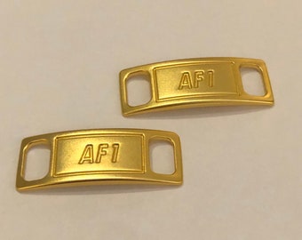 gold air force 1 tag