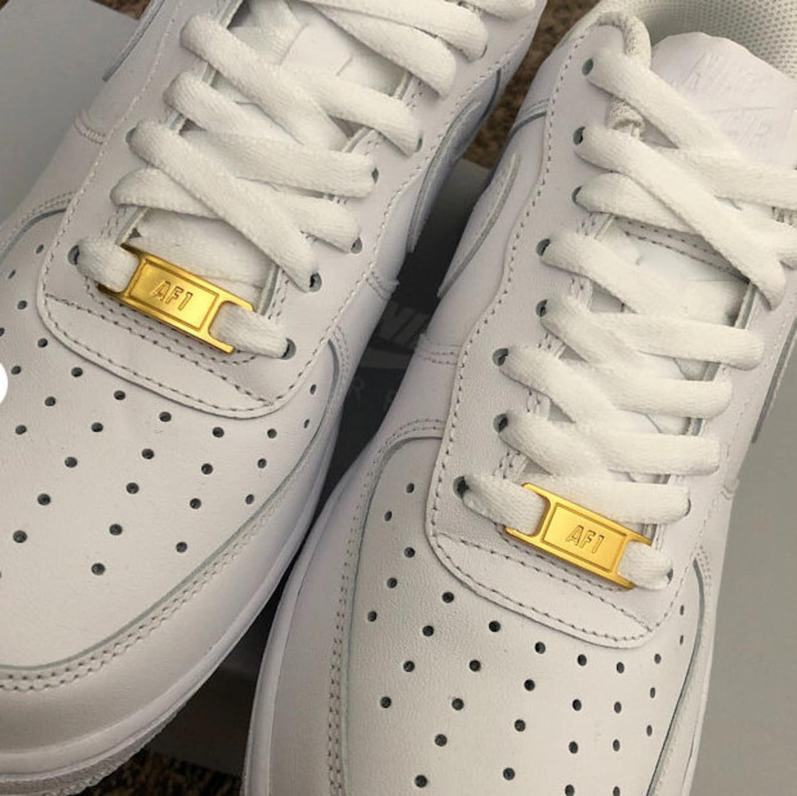 Airforce 1 Nike Gold Dubrae Butterfly Lace Lock shoelace AF1 Etsy
