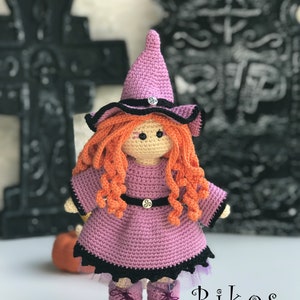 Spanish crochet pattern Amigurumi Doll HALLOWEEN DOLL