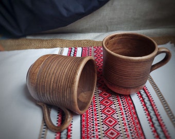 Terracotta Mug,  Rustic Mugs, Clay Cup, Unglazed, Pottery Mug, Coffee Mugs, Handmade From Ukraine Pottery Workshop