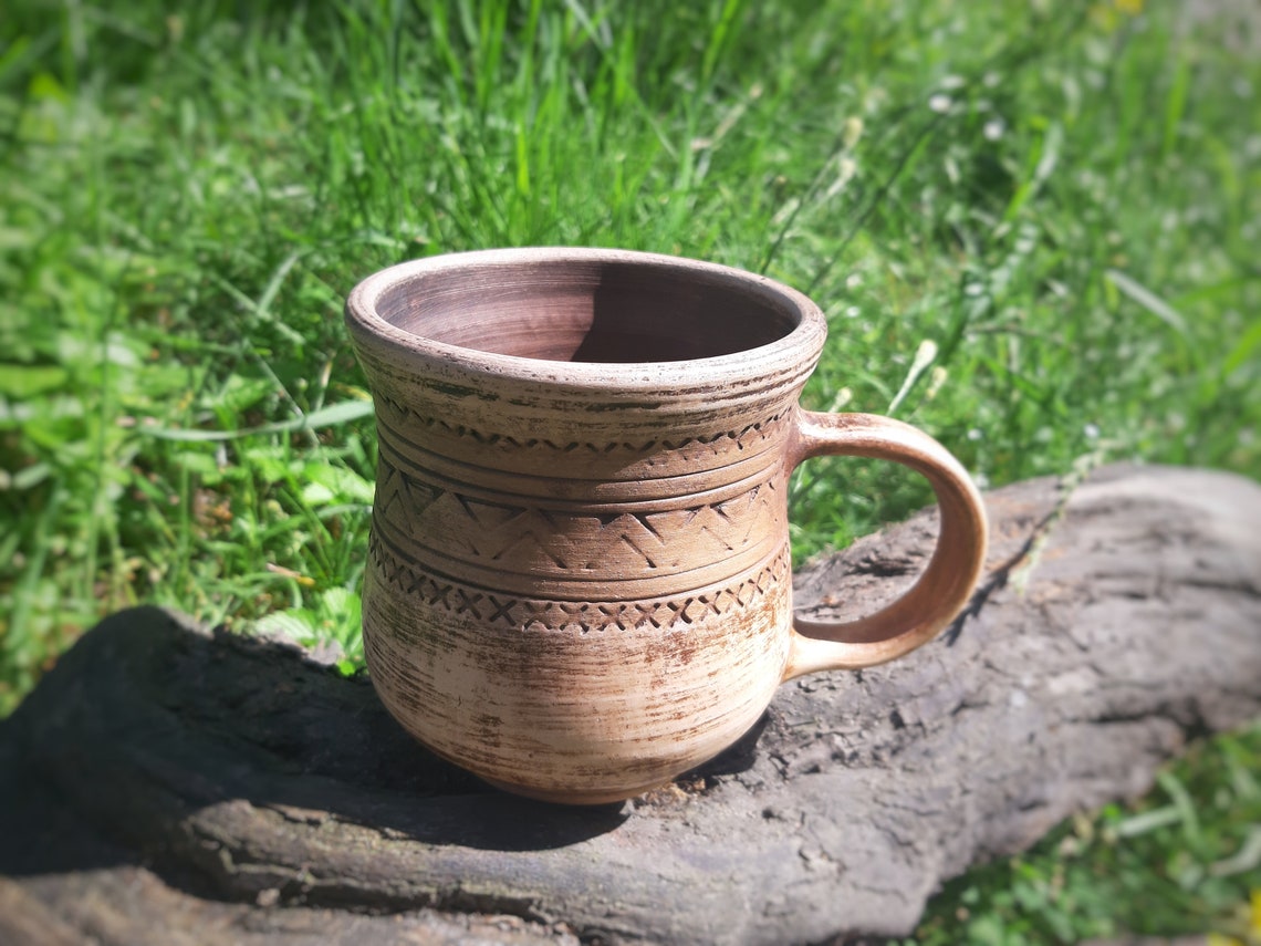 Rustic Pottery Coffee Mugs 16 Fl.oz ECO Ceramics Coffee Mugs Etsy