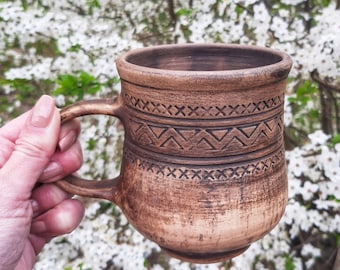 Ukraine Pottery, Rustic Mug, Clay Mug, Terracotta, Espresso Mugs, Coffee Mug, Gifts Ideas