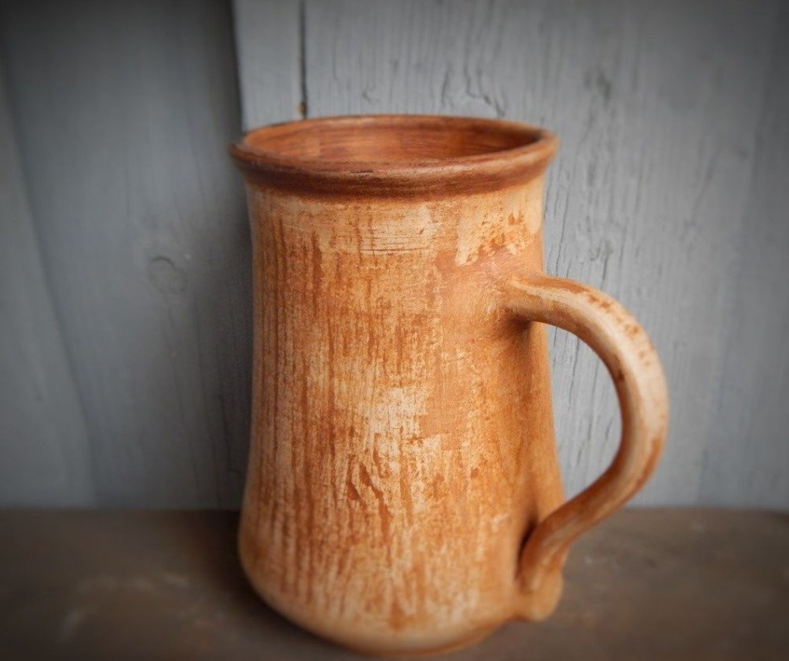 Rustic mugs Coffee mugs Terracotta Beer mug 500ml mugs Rustic Etsy