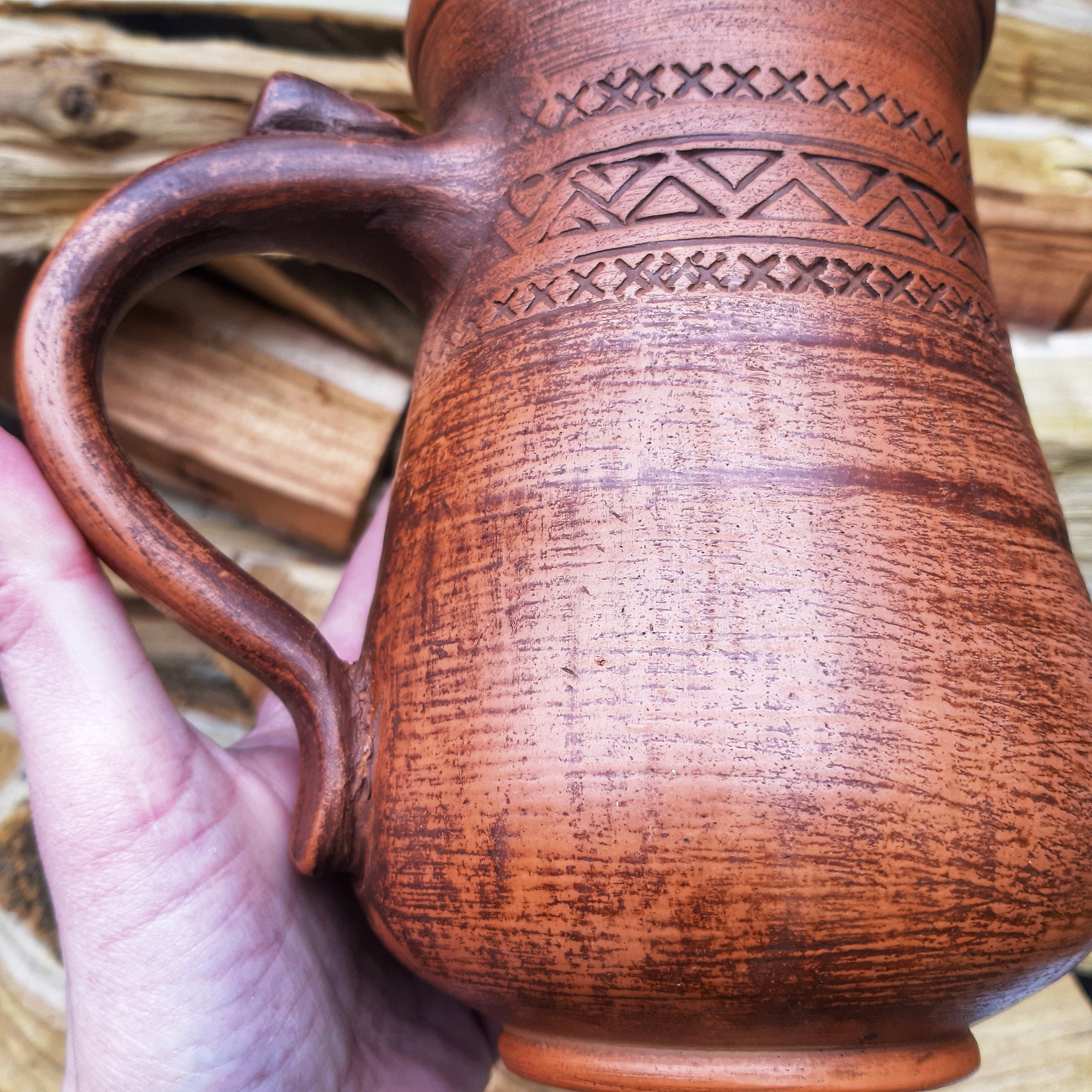 Pottery Viking Large Mug Rustic Pottery Mug 750 ml Exclusive Etsy