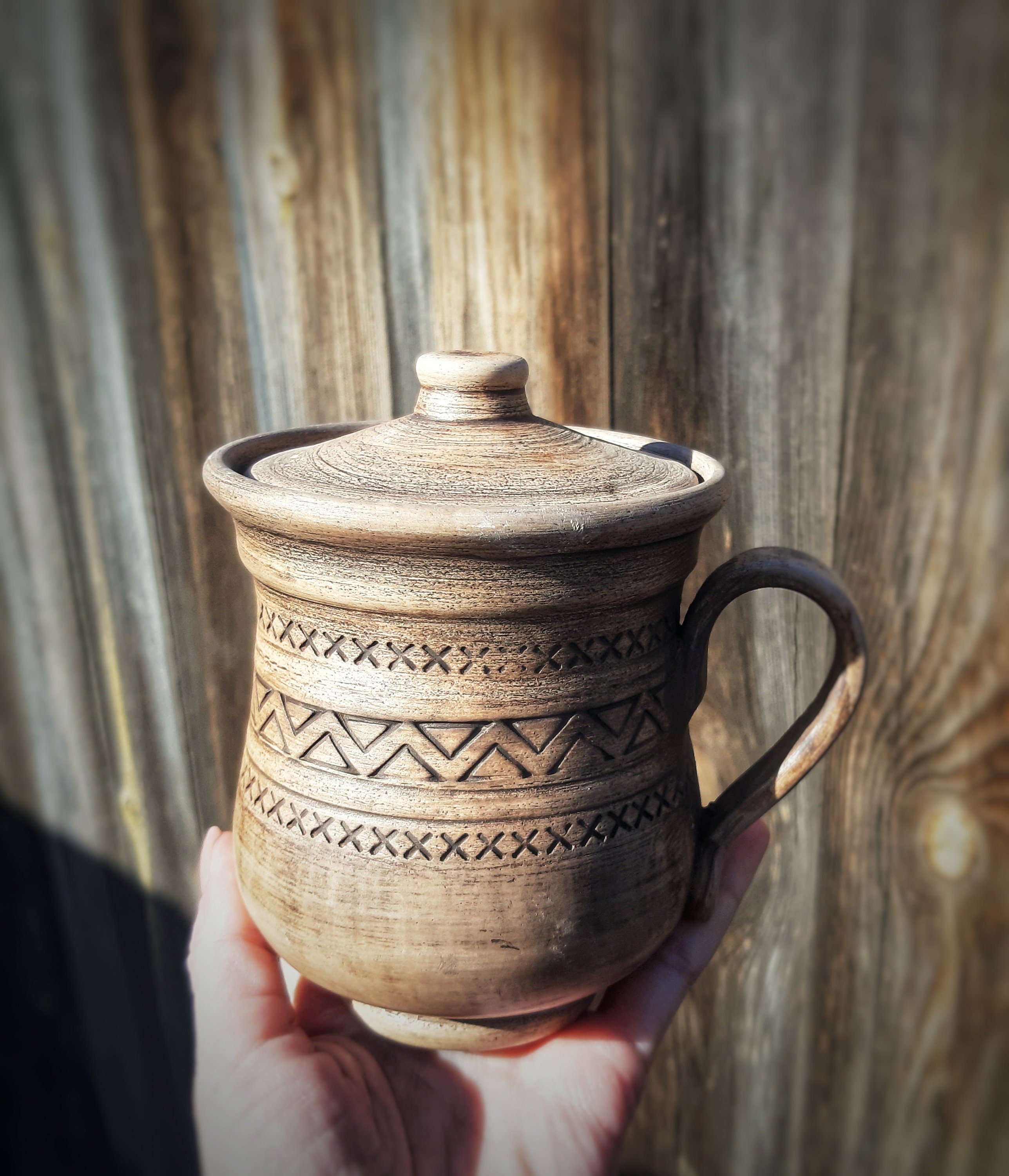 Coffee Mugs With Lids Pottery Rustic Coffee Mug 450ml Etsy
