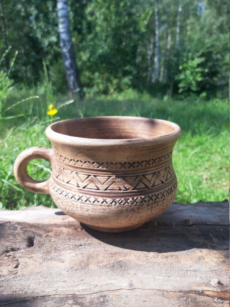 Rustic mug 500 ml Pottery coffee mugs Ceramics Big mug Hand Etsy
