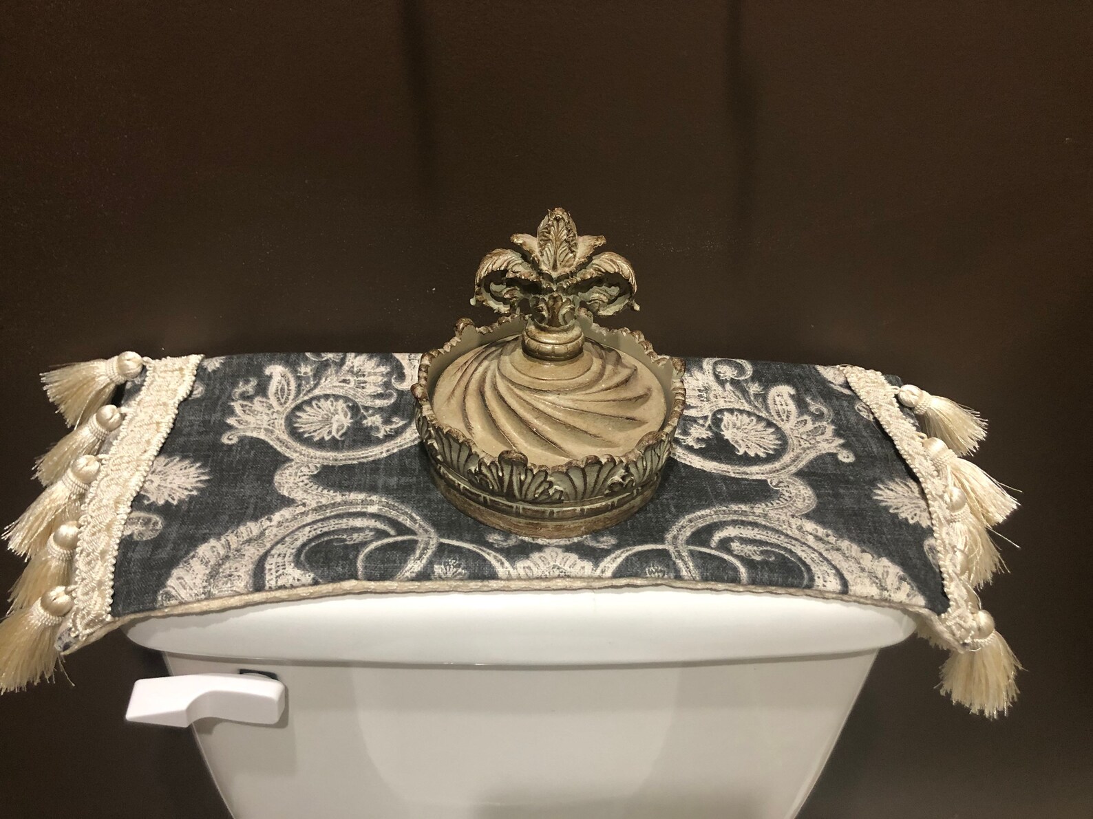 Toilet tank Runner/Toilet tank Topper/Bathroom decor/Table Etsy