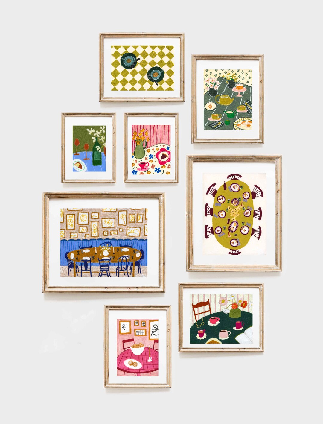 Gallery Wall Prints, Kitchen Wall Decor, Gallery Wall Set, Art Print