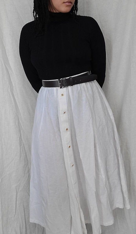 Vintage Cotton White Skirt
