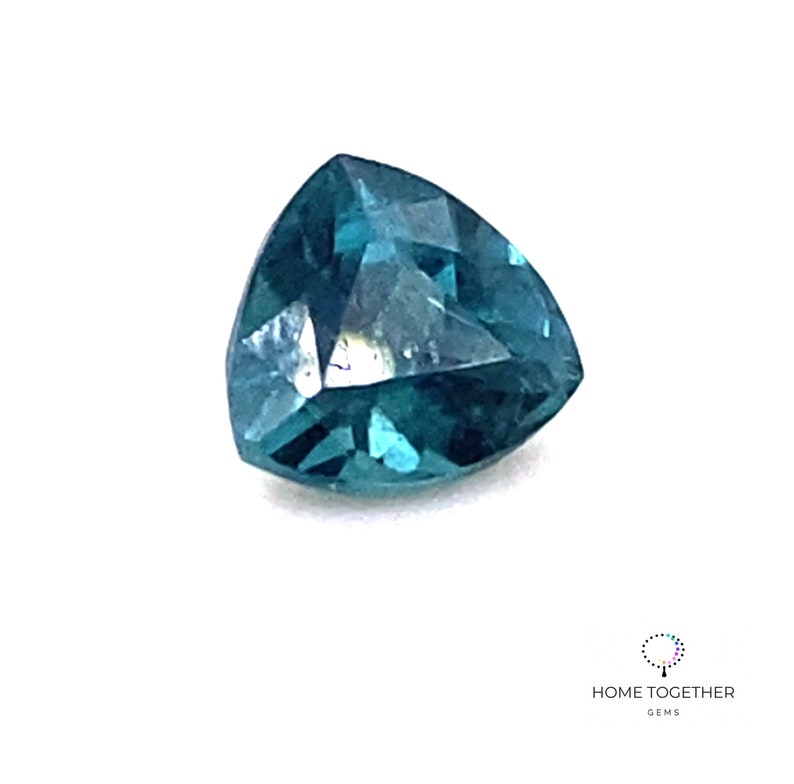 Blue Tourmaline Gems Gorgeous Deep Caribbean Blue Indicolite Tourmaline Designer Trillion Gemstone 7.5 X 7.3 MM 1.65 Carats