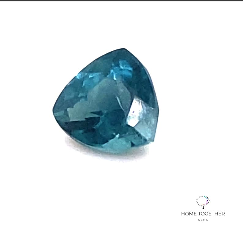 Blue Tourmaline Gems Gorgeous Deep Caribbean Blue Indicolite Tourmaline Designer Trillion Gemstone 7.5 X 7.3 MM 1.65 Carats