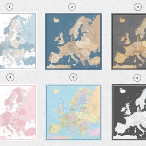 Carte à épingles Europe 70 x 70