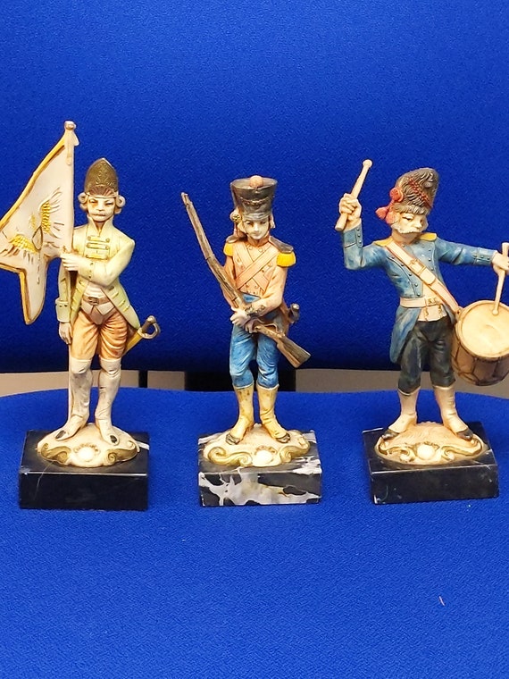 Vintage Fontanini Italian Figurines of Soldiers on Carrara Etsy