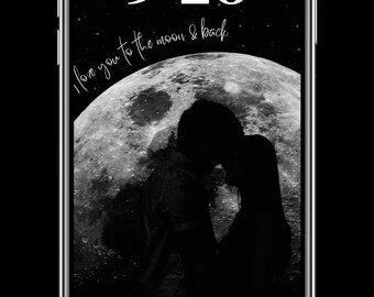 iPhone Hintergrund Vorlage - I Love You to the Moon & Back