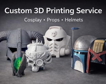 Custom 3D Printing Service for Cosplay, Props/Creative Projects | Made to Order Parts, Helmets/Accessories