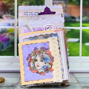Diario delle fate, fatto a mano in vendita, diario fantasy, album di ritagli, raccoglitore di ricordi, pezzo unico OOAK, fantasioso, foresta, bosco.