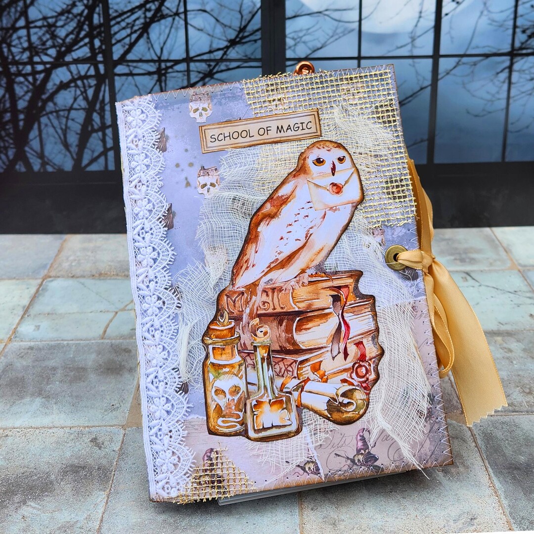 School of Magic Junk Journal Handmade for Sale, Decorated-embellished ...