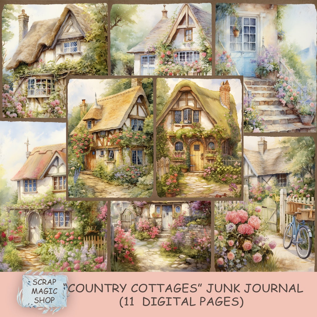 Country Cottage Junk Journal Digital Kit Journal Diy - Etsy