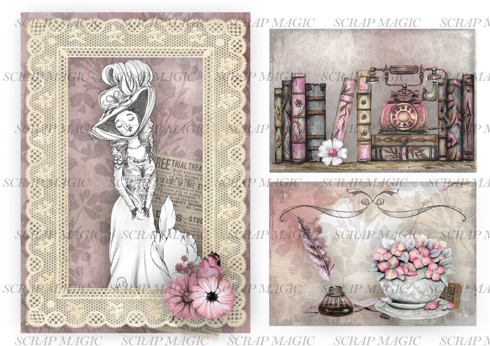 Victorian Ladies Junk Journal Digital Kit Vintage Printable - Etsy