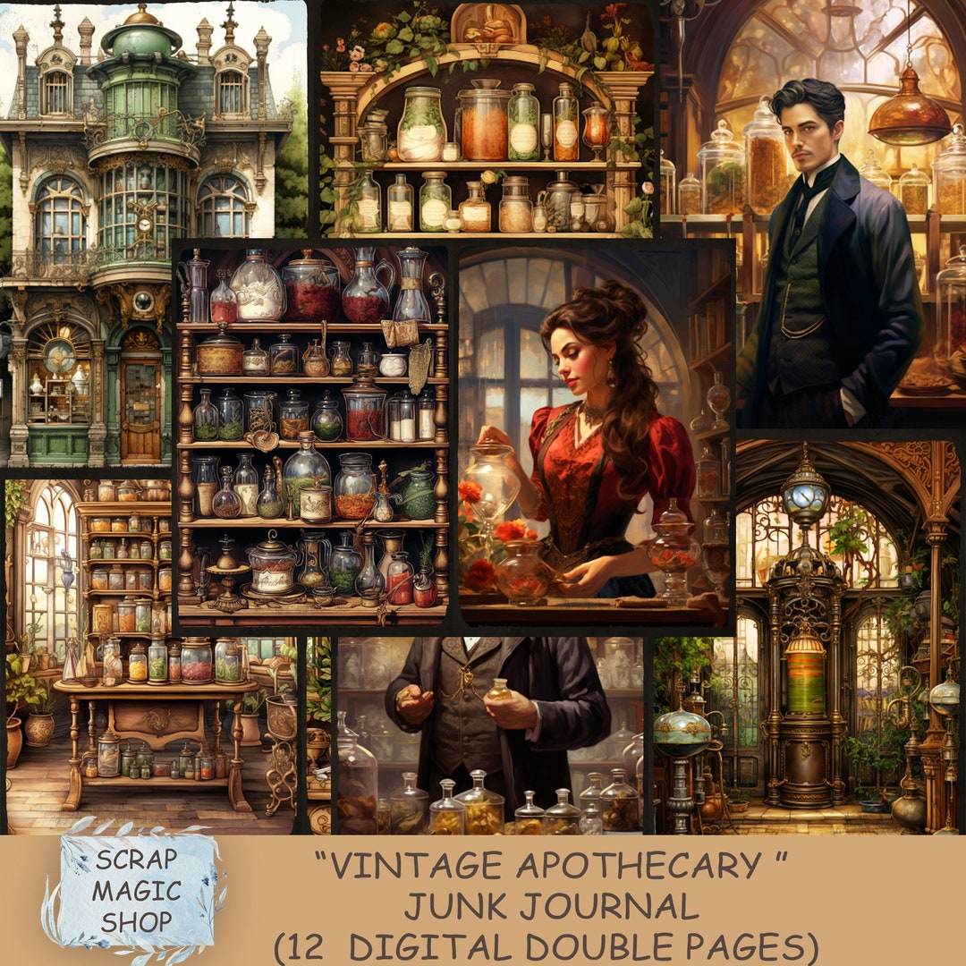 Vintage Apothecary Junk Journal, Digital Kit, Instant Download ...