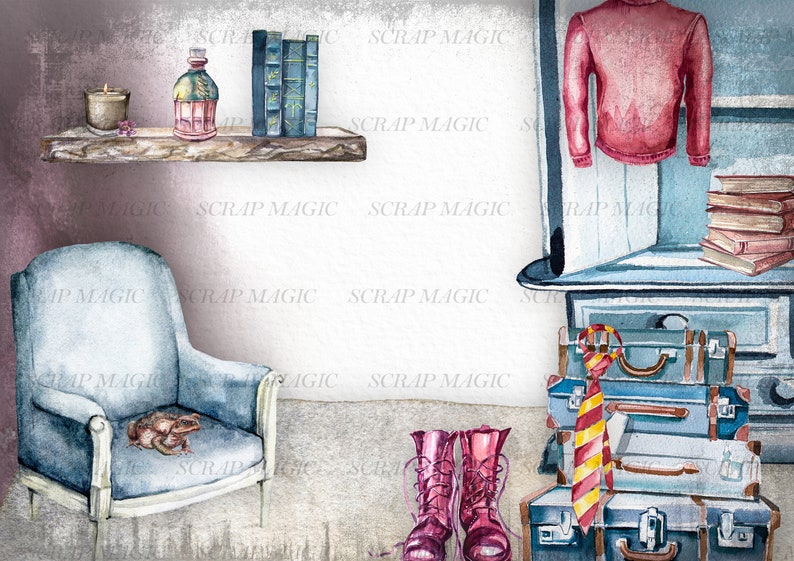 School of Magic Junk Journal, Digital Kit, School of Wizards, Printable ...