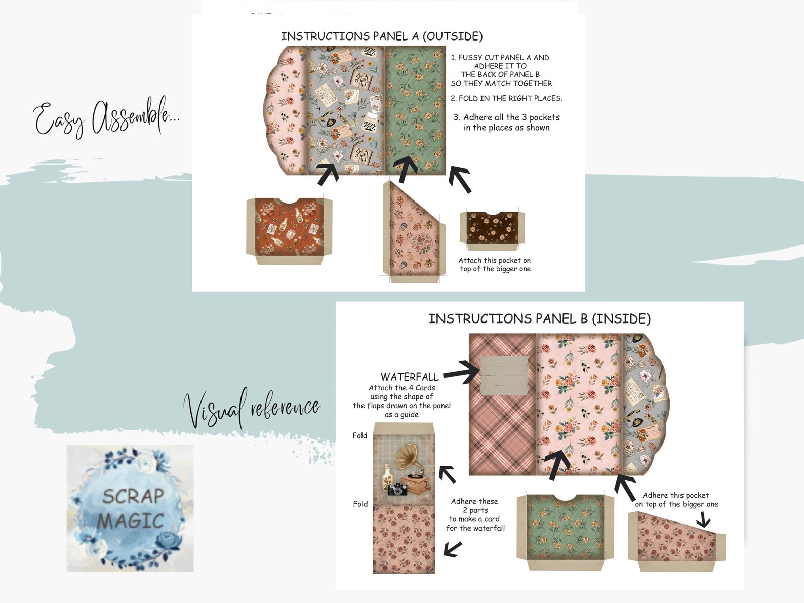 Junk Journal Folio Kit, Vintage Loaded Folder, Insert, Printables ...