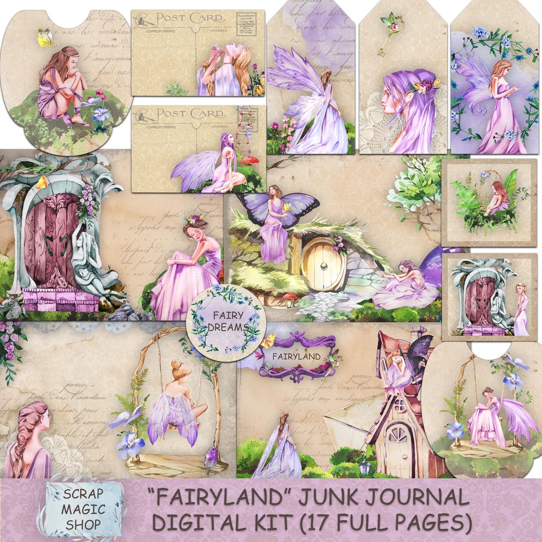 Fairy Junk Journal, Digital Kit, Whimsical, Magical Forest, Journal ...