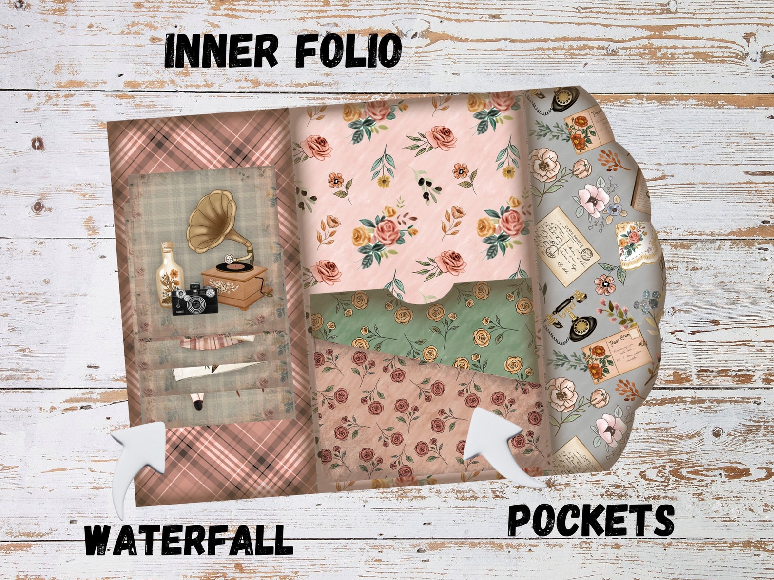 Junk Journal Folio Kit, Vintage Loaded Folder, Insert, Printables ...