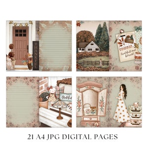 Cozy Autumn Junk Journal, Digital Kit, Instant Download, Srap Book ...
